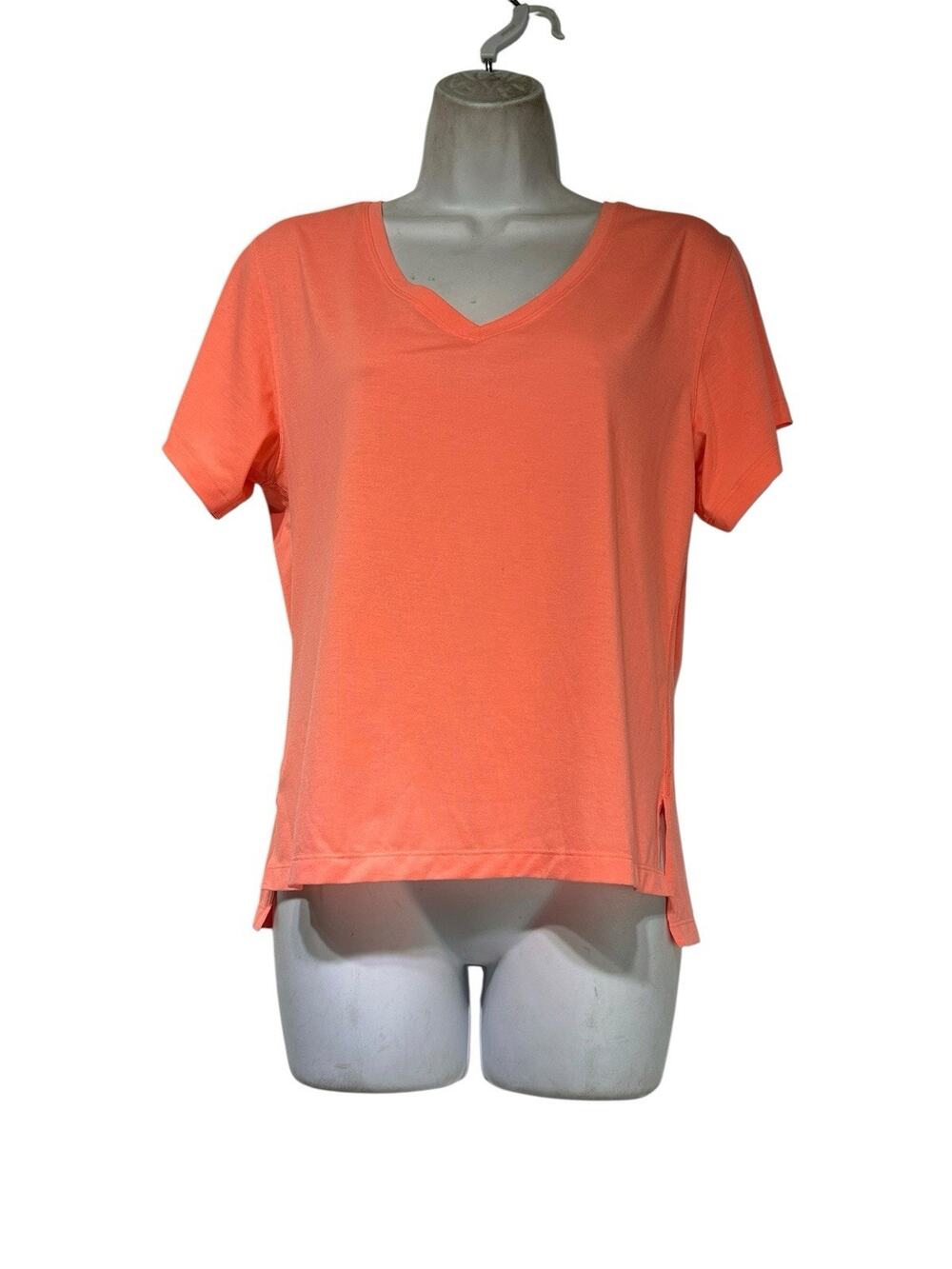 Lululemon Women’s Size 4 V-Neck Short Sleeve Athletic T Shirt Peach